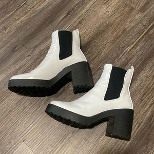 Topshop White Booties
